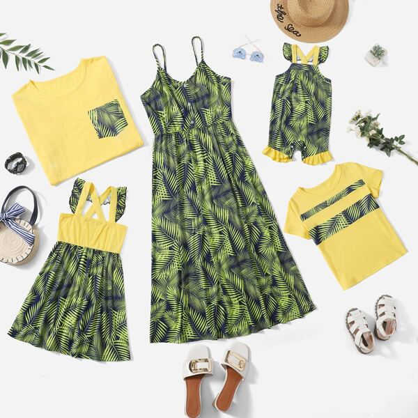 

Toddler Boys Tropical Print Tee, Yellow