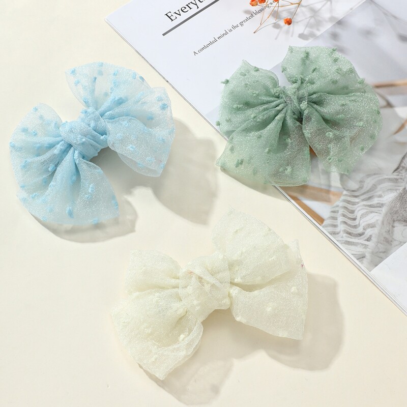 

3pcs Bow Hair Clip, Multicolor
