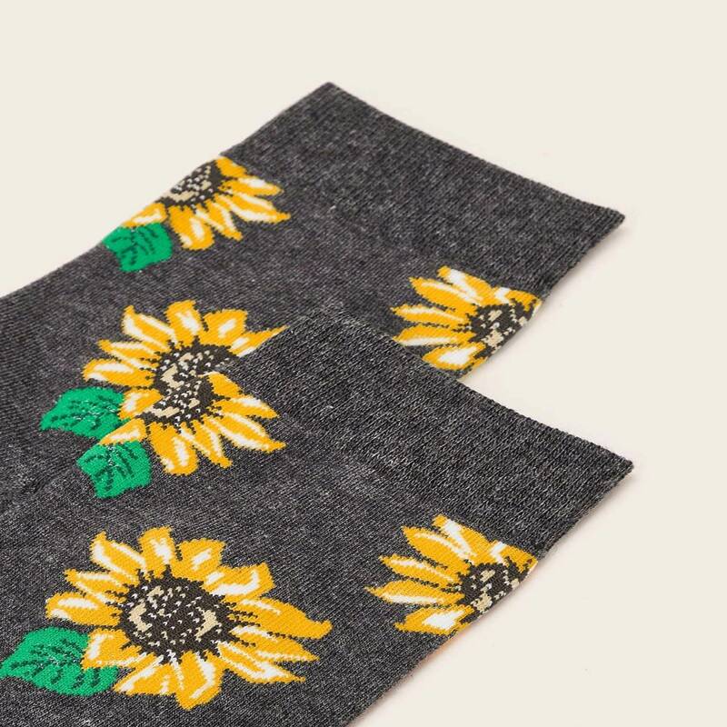 

Sunflower Graphic Crew Socks, Multicolor