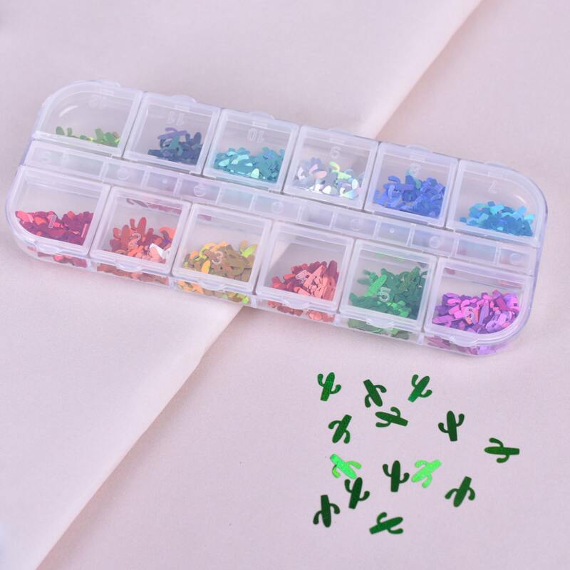 

1box Cactus Nail Art Decoration, Multicolor
