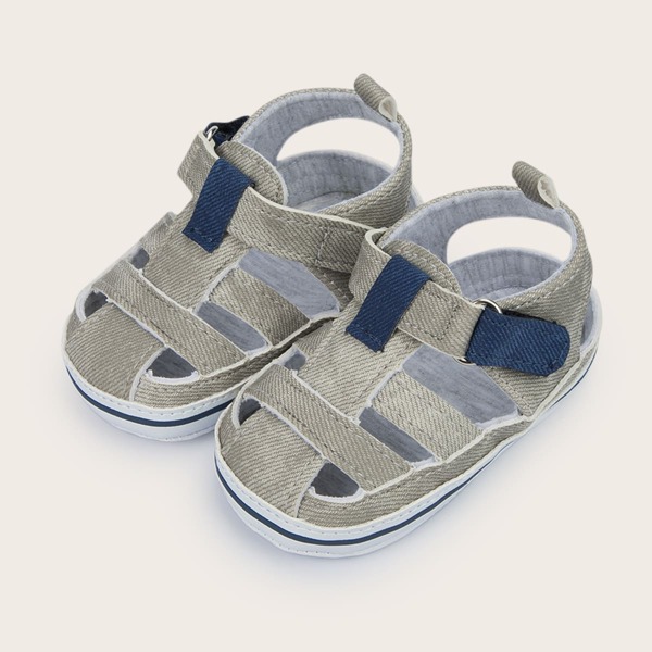 

Baby Boy Velcro Strap Slingback Sandals, Light grey