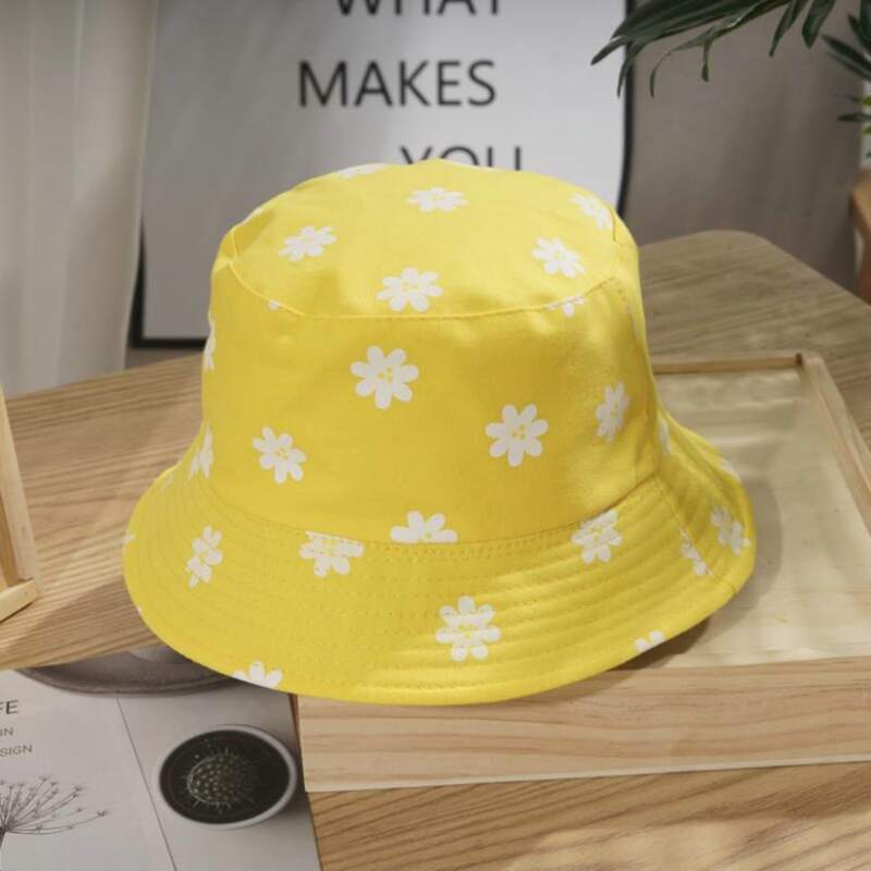 

Flower Graphic Bucket Hat, Yellow