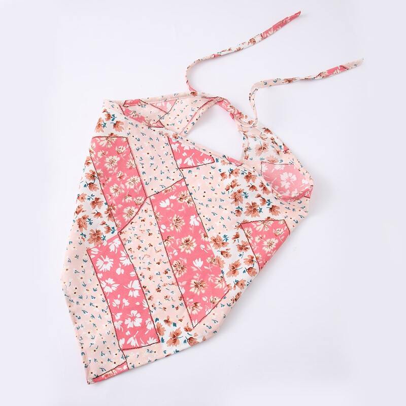 

Flower Pattern Kerchief, Pink
