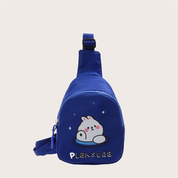 

Boys Cartoon Graphic Sling Bag, Blue