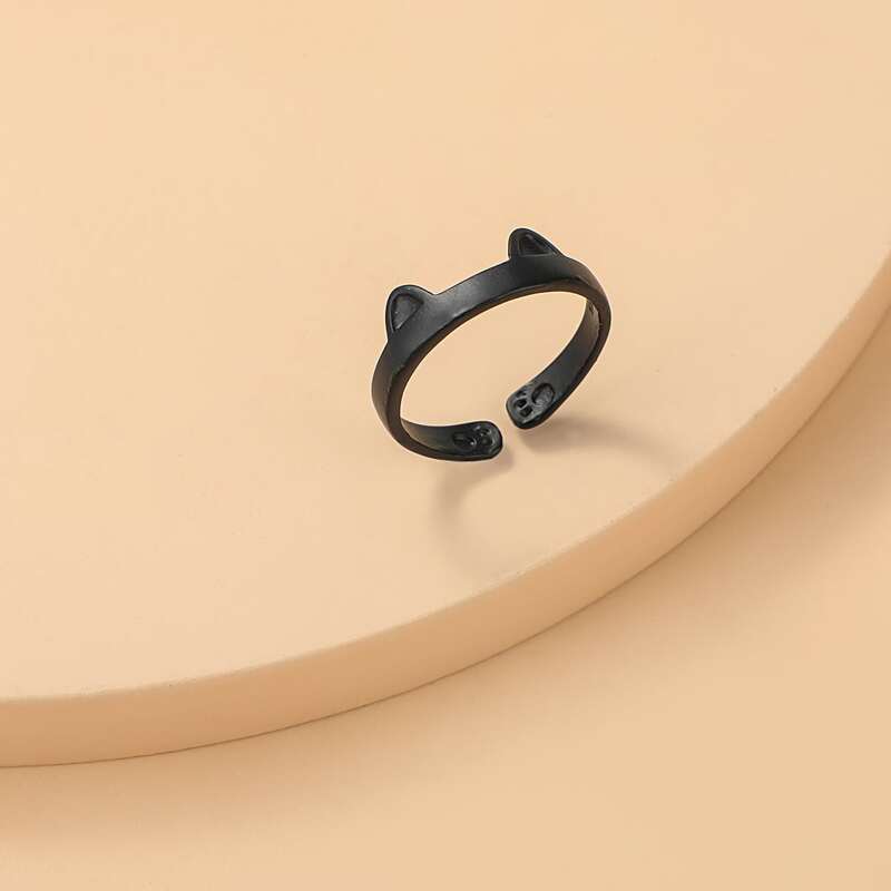 

1pc Simple Ring, Black