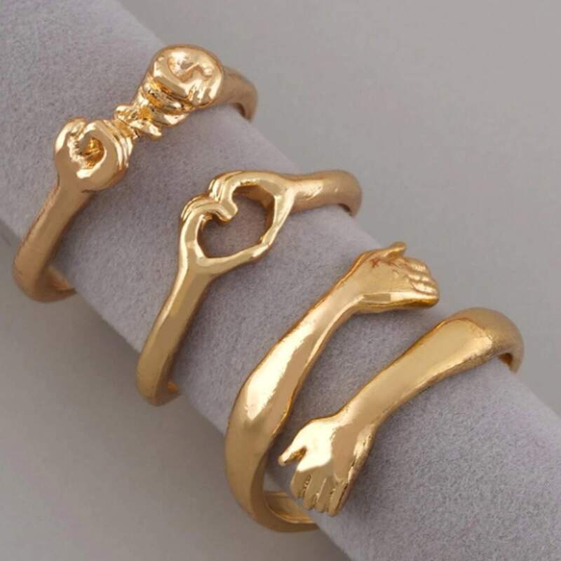 

3pcs Figure Design Ring, Gold