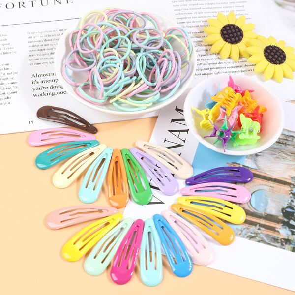 

130pcs Toddler Girls Hair Accessory Set, Multicolor