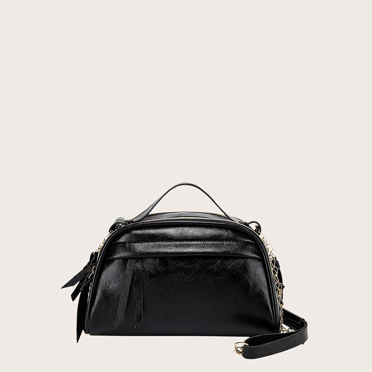 

Minimalist Satchel Bag, Black