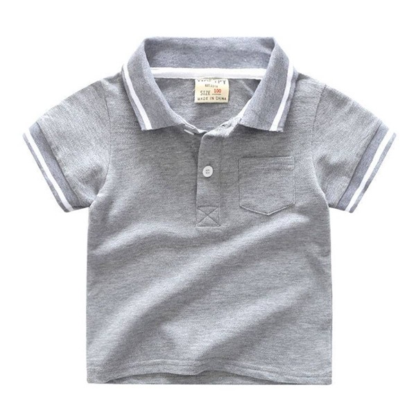 

Toddler Boys Pocket Patched Polo Shirt, Grey