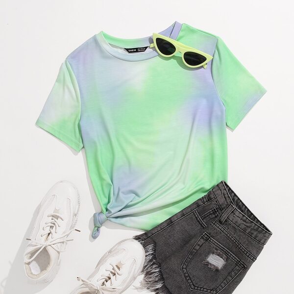 

Plus Tie Dye Crew Neck Tee, Multicolor