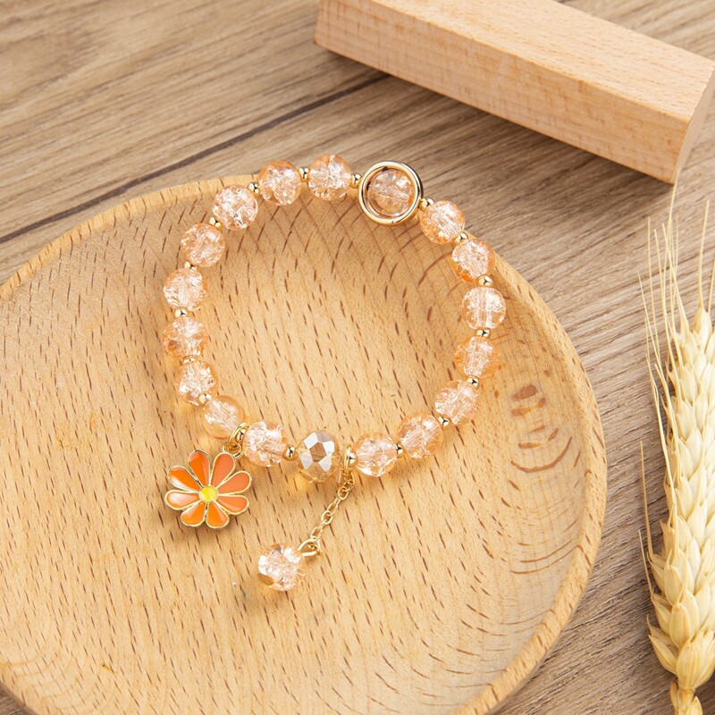 

Daisy Crystal Bracelet, Orange