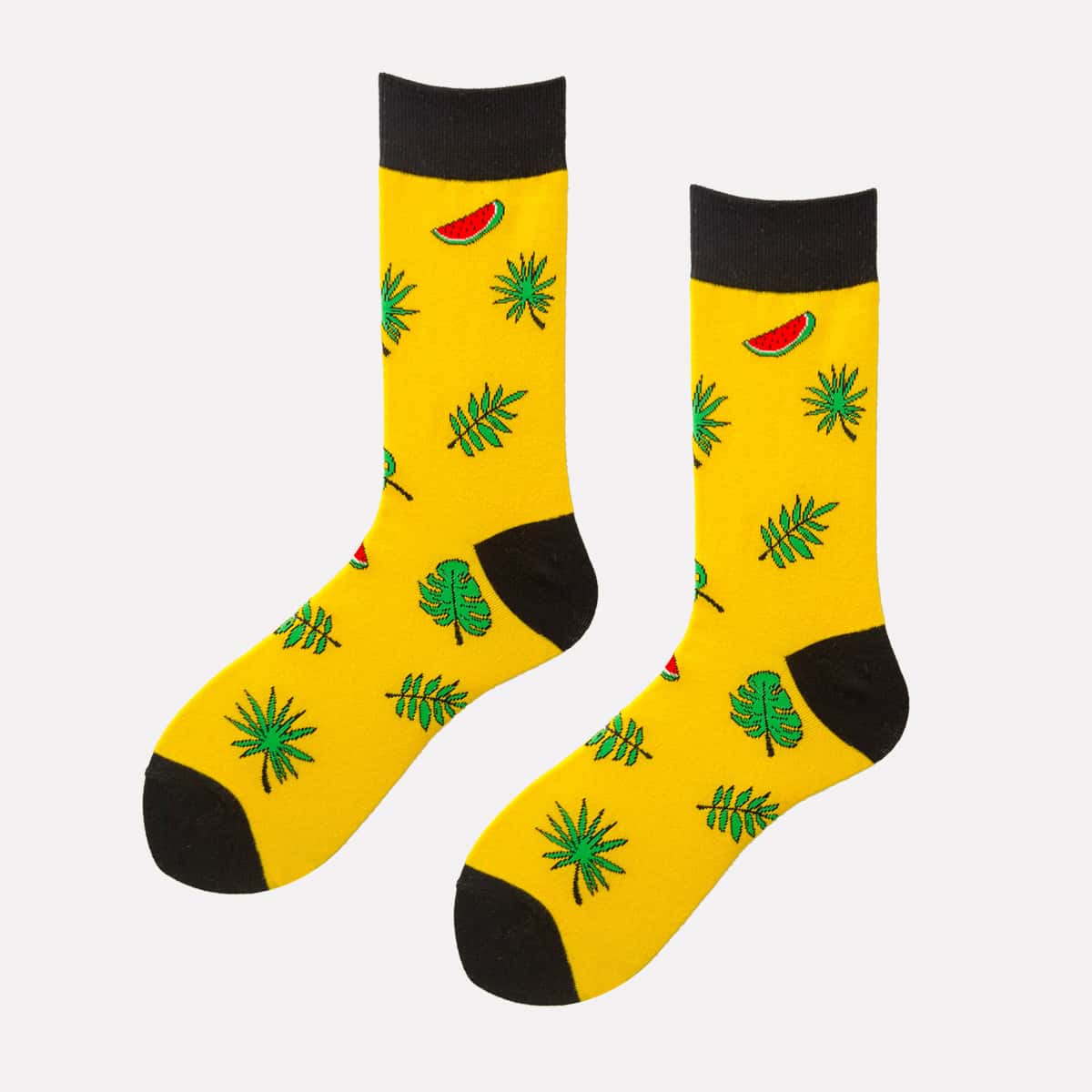 

Guys Fruit Print Crew Socks, Multicolor