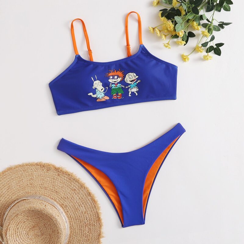 

Cartoon Bikini Swimsuit, Multicolor