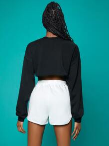 Penelope Ping Áo nỉ Nghề thêu Đồ họa Giải trí - màu đen - Xem 2