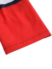 Manfinity KASUA 男士條紋圖案抽繩泳褲 - 彩色 - 查看 7