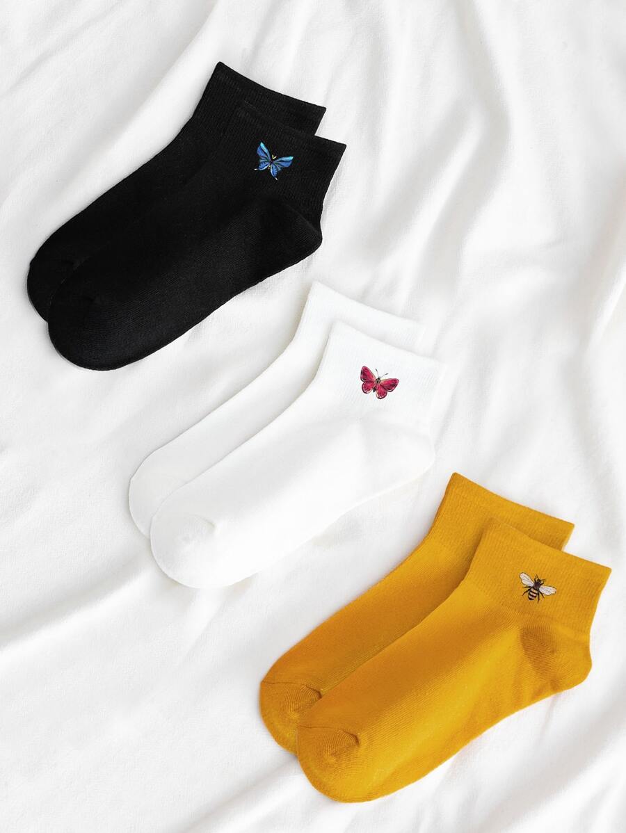 3 perechi de șosete cu imprimeu animal pentru copii