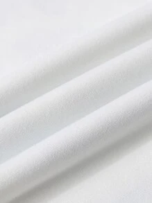 Manfinity 男士字母和人像圖案連帽衫 - 白色 - 查看 4