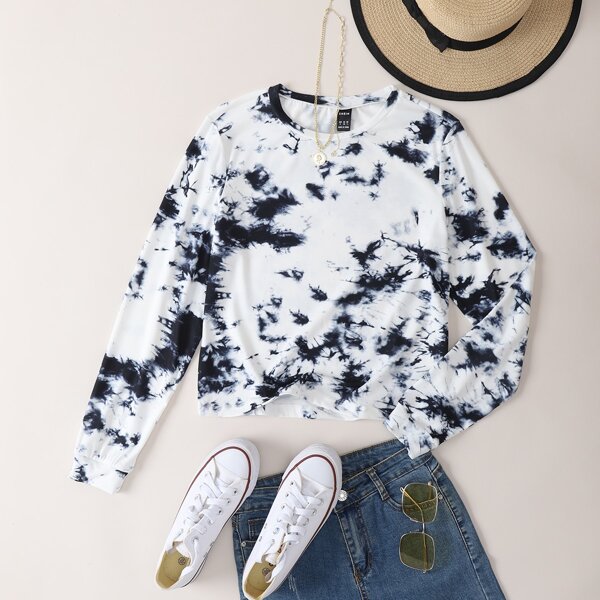

Tie Dye Tee, Black and white