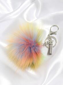 毛球吊墜鑰匙扣 - 彩色 - 查看 3