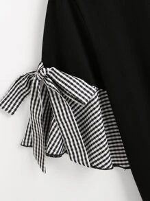 SHEIN Unity Camiseta de manga con volante - Negro - Ver 3