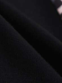 SHEIN 小女童拼色豹紋拼塊連帽衫和衛褲套裝 - 彩色 - 查看 3