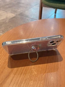 Funda de celular brillante con soporte de aro - Rosa - Ver 2