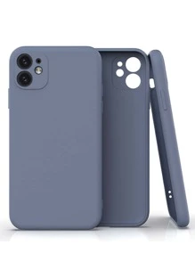 哑光硅胶圆形设计腕带，柔软防震手机壳，兼容、华为、三星手机，兼容 15/15Pro/15Plus/15Pro Max，国际版，非国内版 - 霧霾藍 - 查看 1