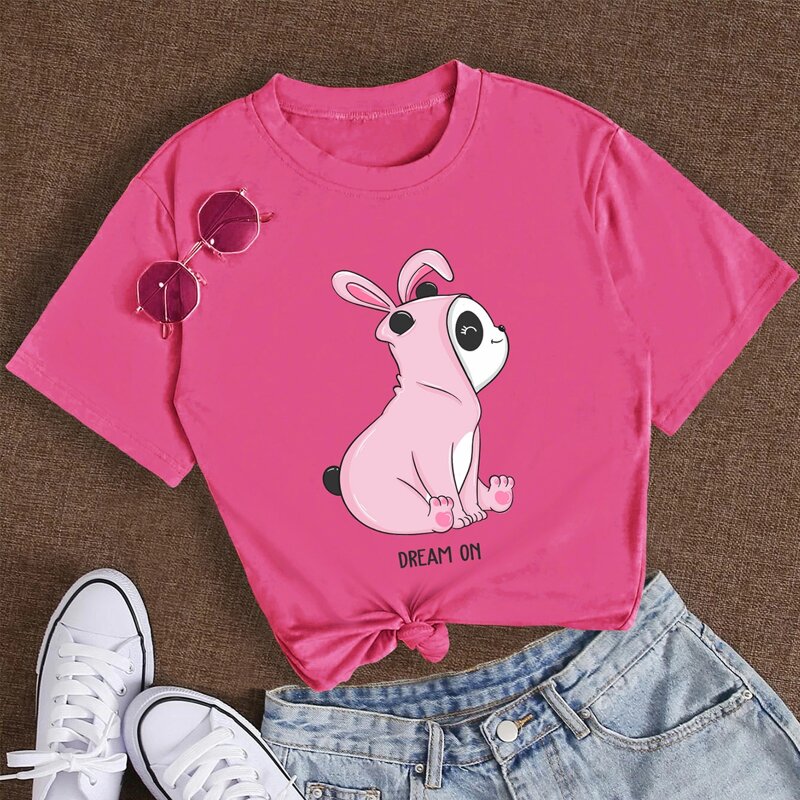 

Cartoon Graphic Tee, Hot pink