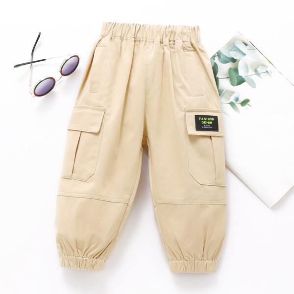 

Toddler Boys Patched Front Cargo Pants, Khaki