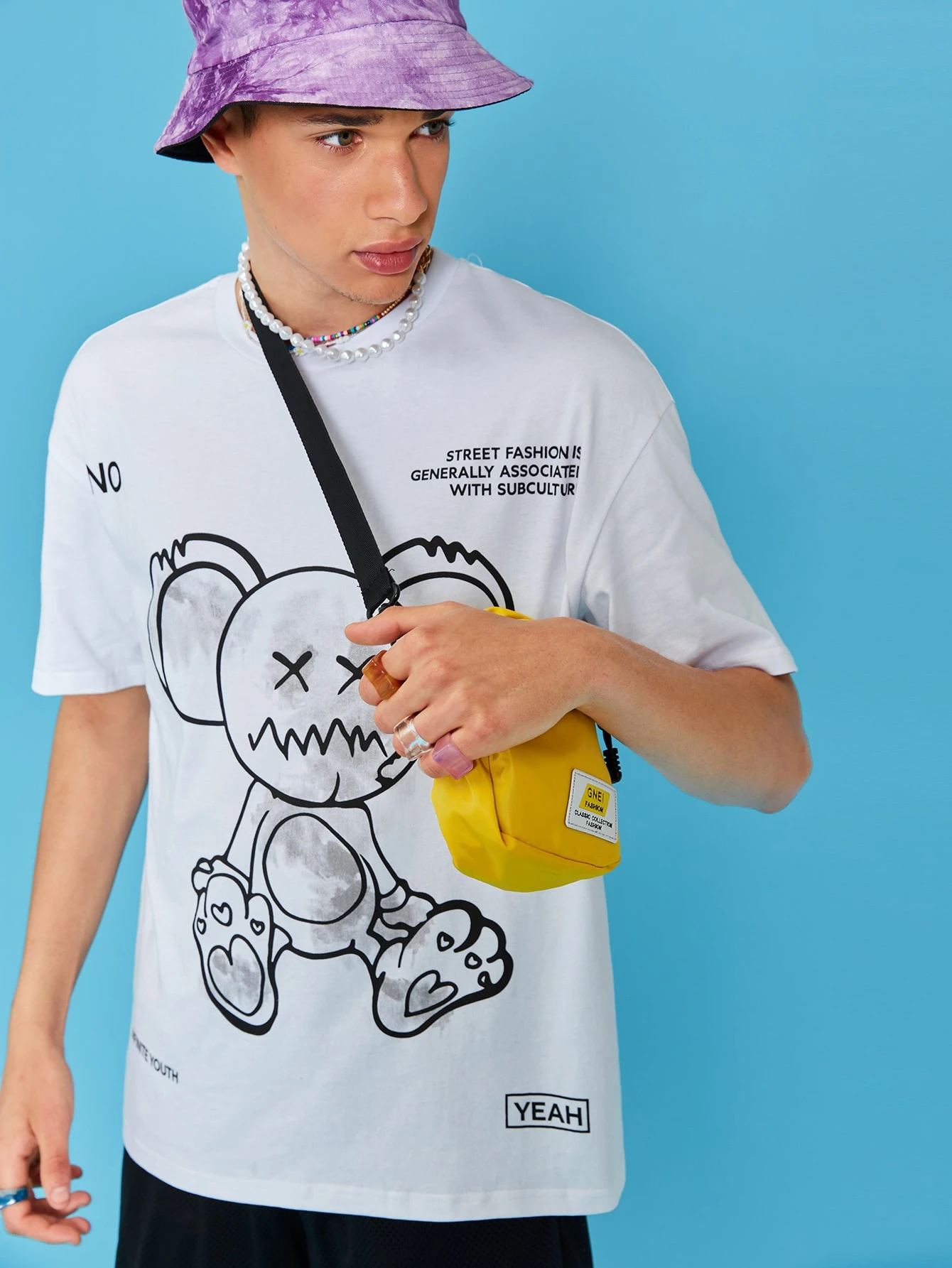 Shein ストリート コミック メンズtシャツ タンク