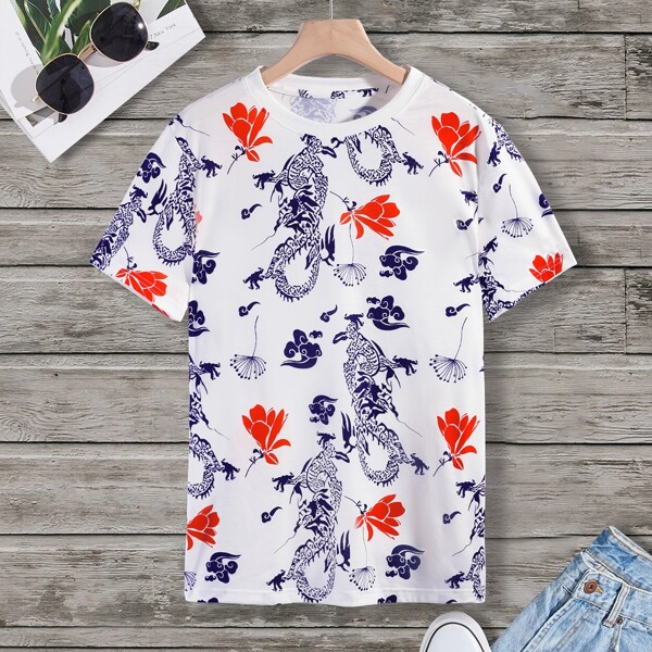 

Men Graphic Print Tee, Multicolor