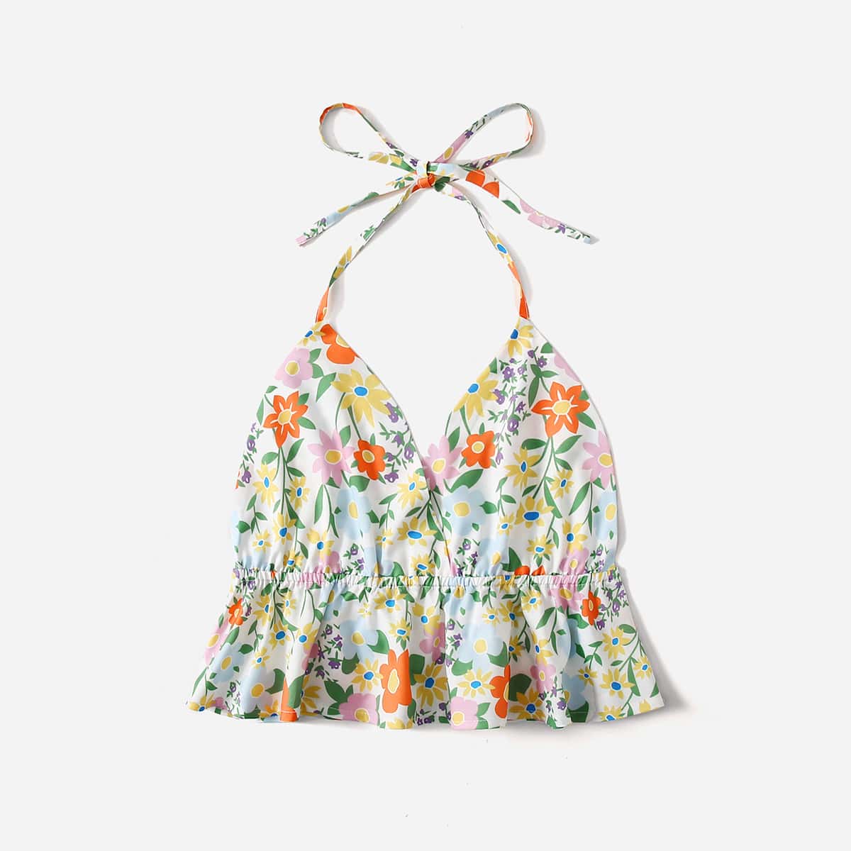 

Floral Print Halter Top, Multicolor