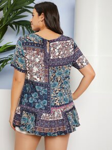 SHEIN LUNE Top con estampado de paisley - Multicolor - Ver 2