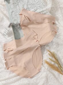 SHEIN 5件無縫內褲套裝 - 杏色 - 查看 1