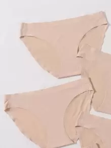 SHEIN 5件無縫內褲套裝 - 杏色 - 查看 3