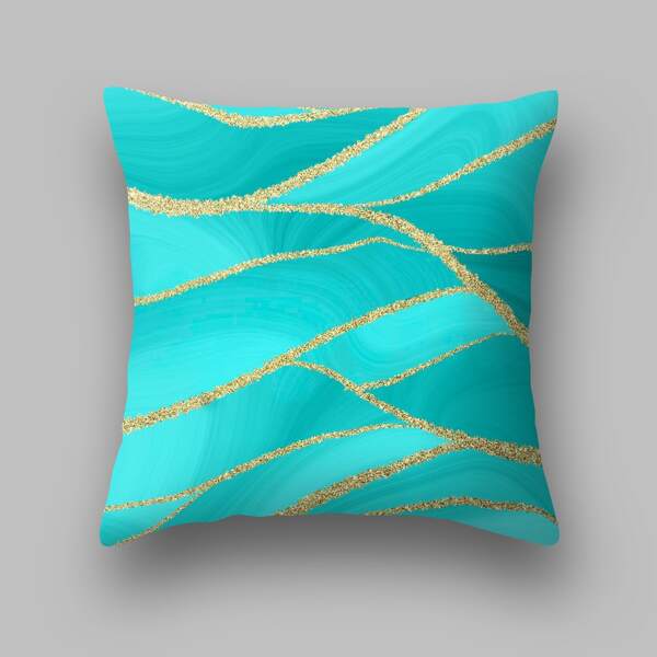 

Graphic Print Cushion Cover Without Filler, Green