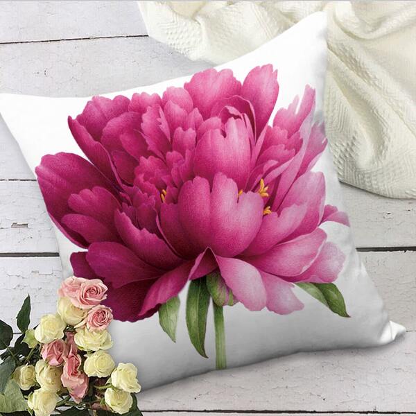 

Flower Print Cushion Cover Without Filler, Multicolor