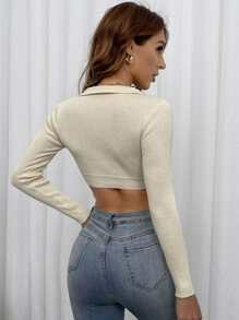 SHEIN Essnce Suéter con cuello en V