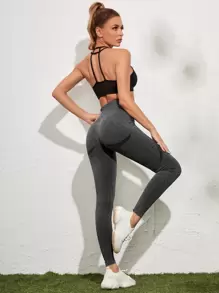 Seamless Softness Sports Leggings - Black - View 5