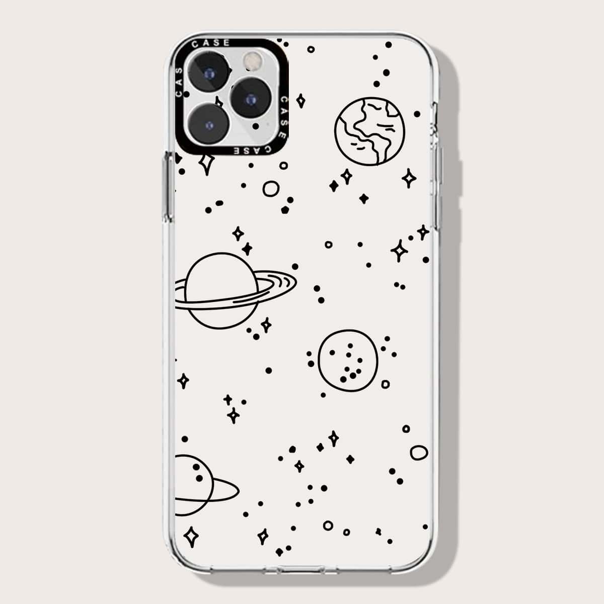 

Galaxy Pattern Phone Case, Clear