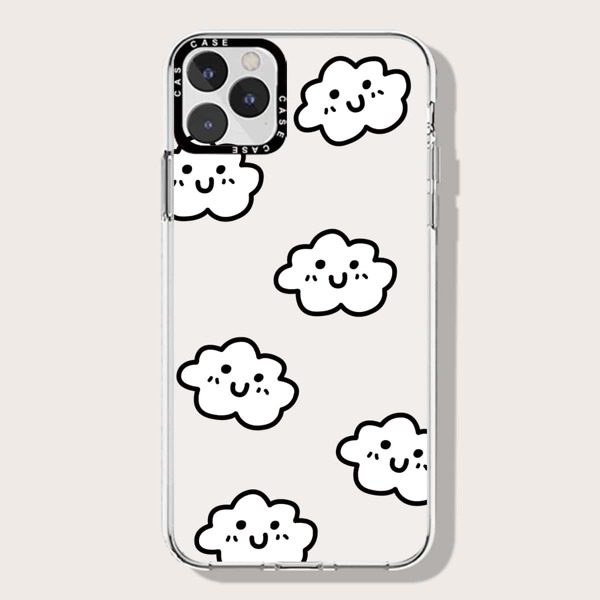 

Cloud Pattern Phone Case, White