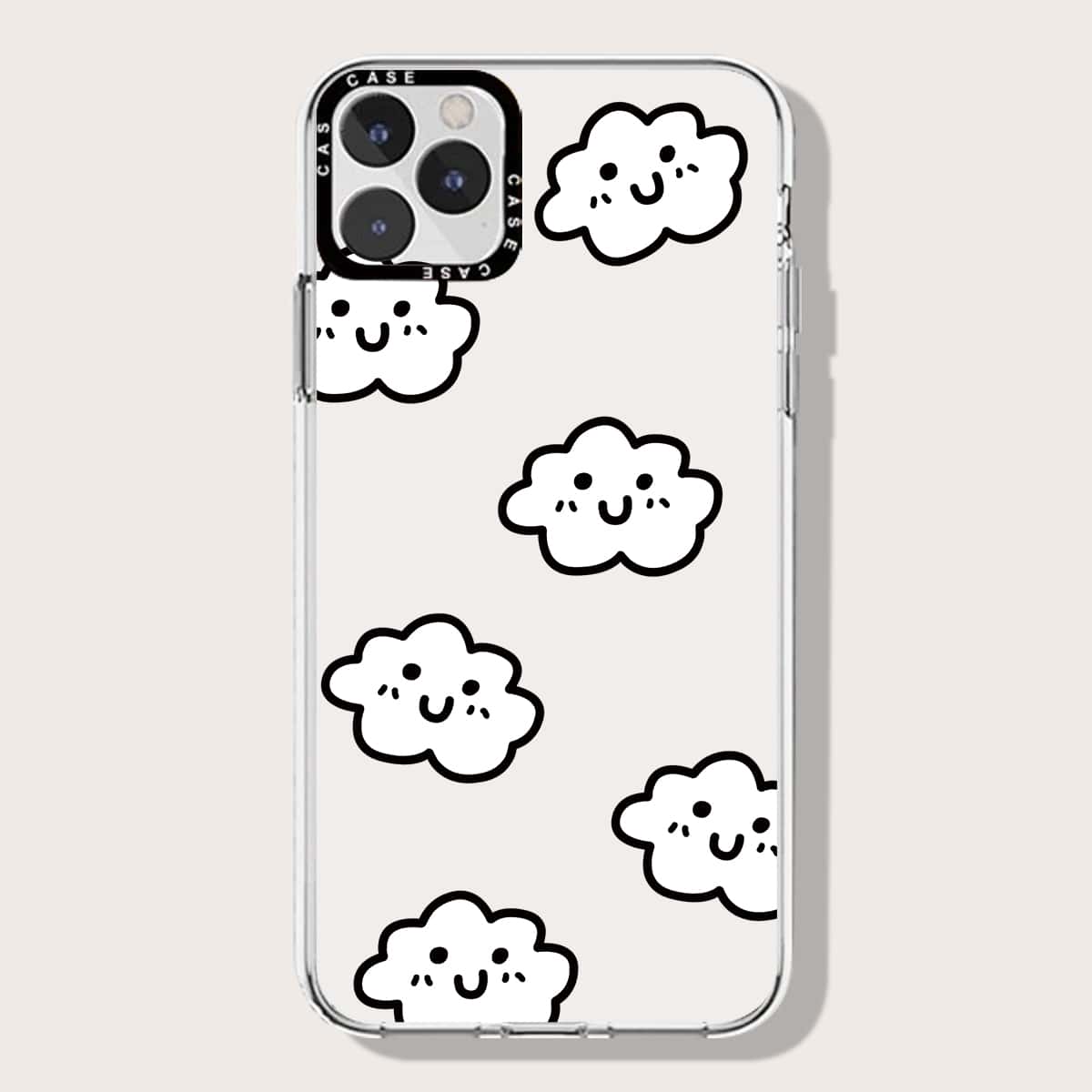 

Cloud Pattern Phone Case, White