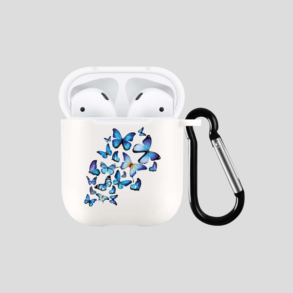 

Чехол для Airpods с принтом бабочки, Белый