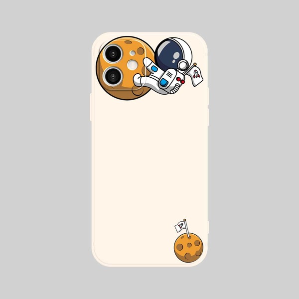 

Astronaut Print Phone Case, Beige