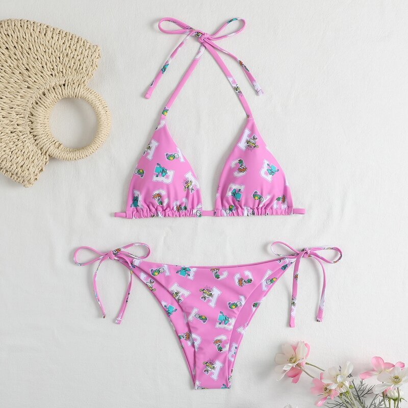 

Cartoon Bikini Swimsuit, Pink