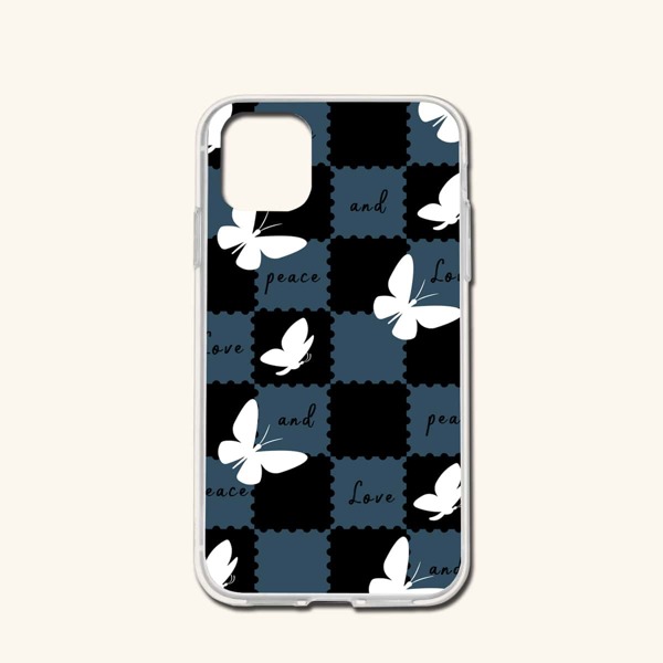 

Butterfly Pattern Phone Case, Black