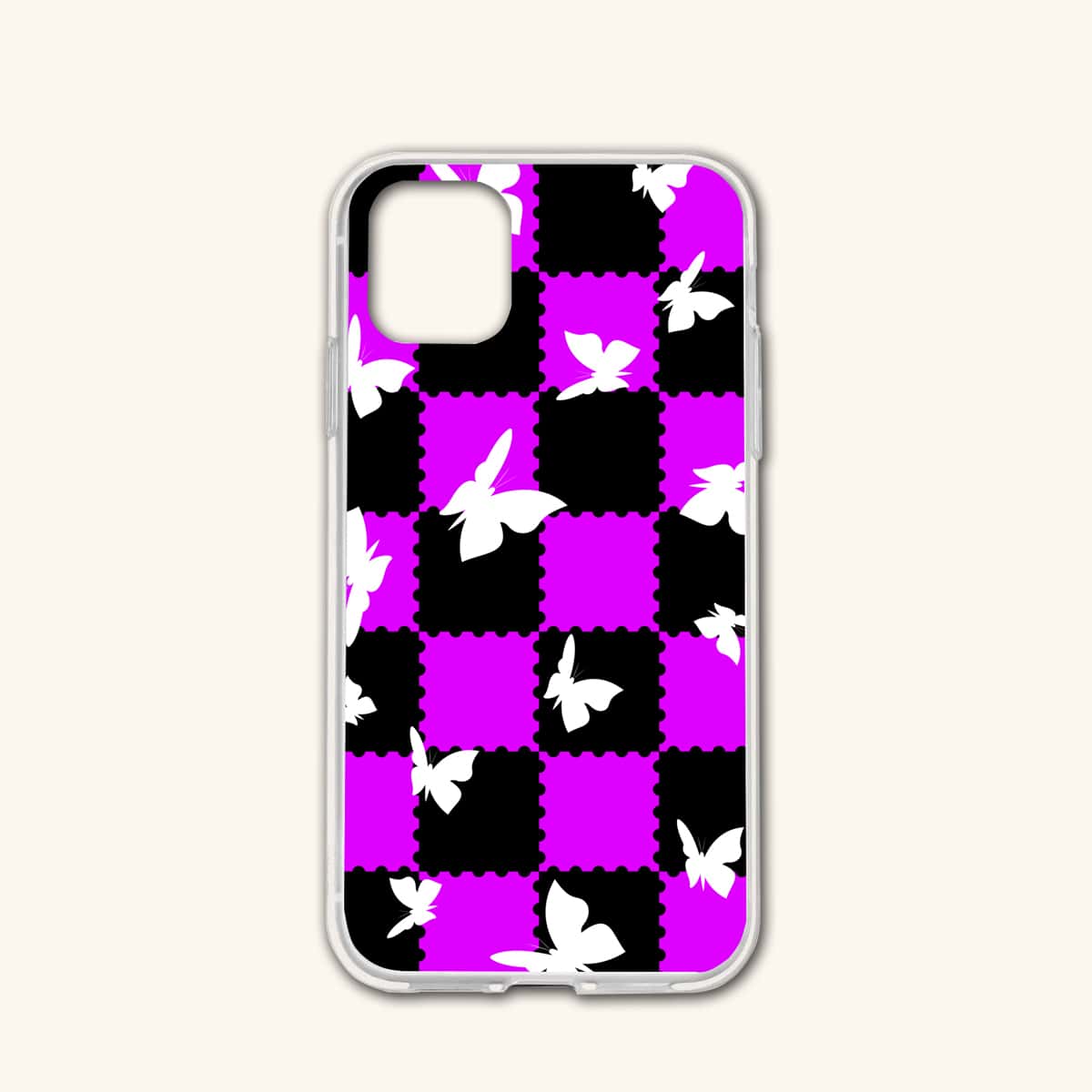 

Butterfly Pattern Phone Case, Purple