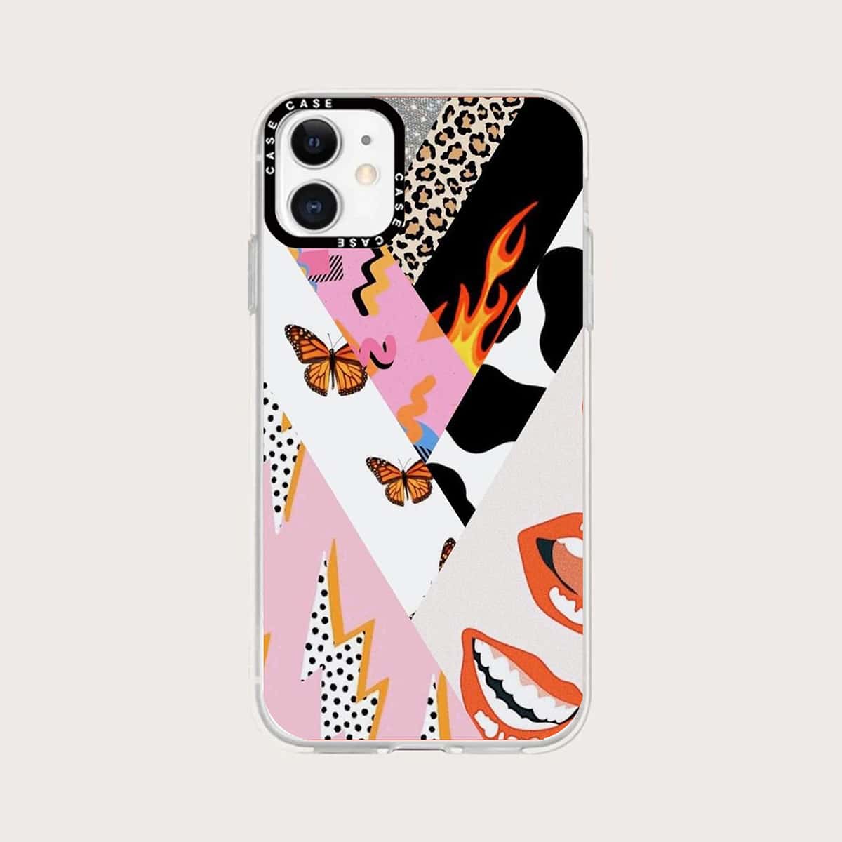 

Mix Pattern Phone Case, Multicolor