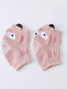 Bebé Rodilleras con estampado de dibujos animados - Rosa - Ver 1