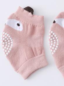 Bebé Rodilleras con estampado de dibujos animados - Rosa - Ver 2